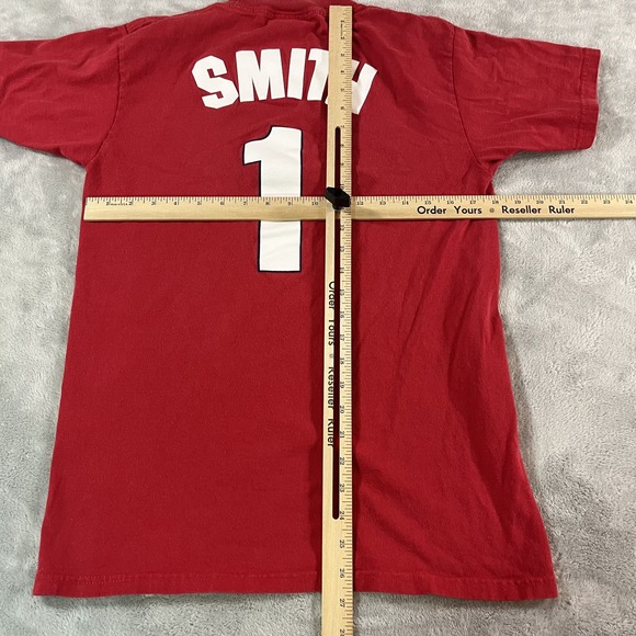 St Louis Cardinals Shirt Mens Medium MLB Baseball Smith 1 Cooperstown Collection - Picture 3 of 7
